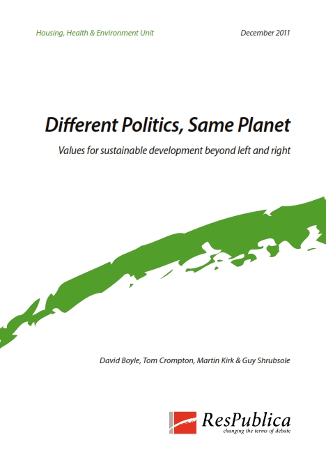 Different Politics, Same Planet: Values for sustainable development beyond left and right